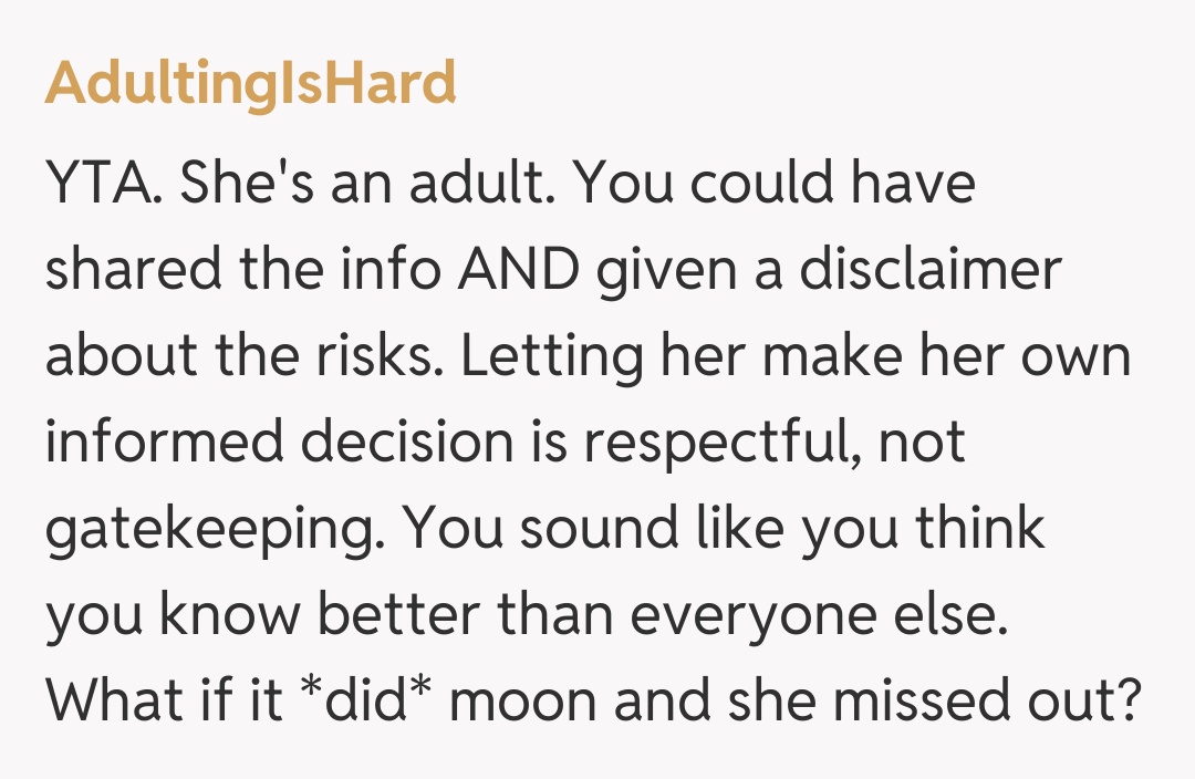 Comentariu de la AdultingIsHard