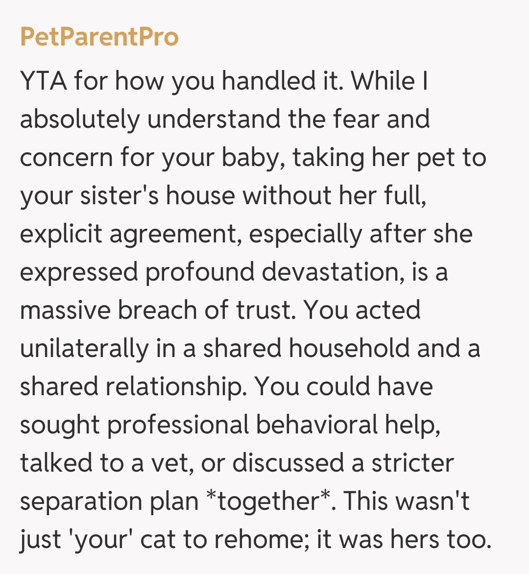 Comentariu de la PetParentPro