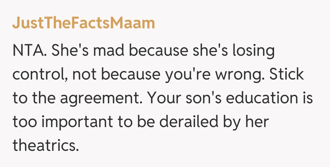 Comentariu de la JustTheFactsMaam