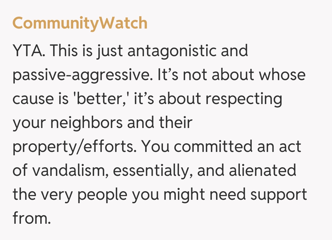 Comentariu de la CommunityWatch