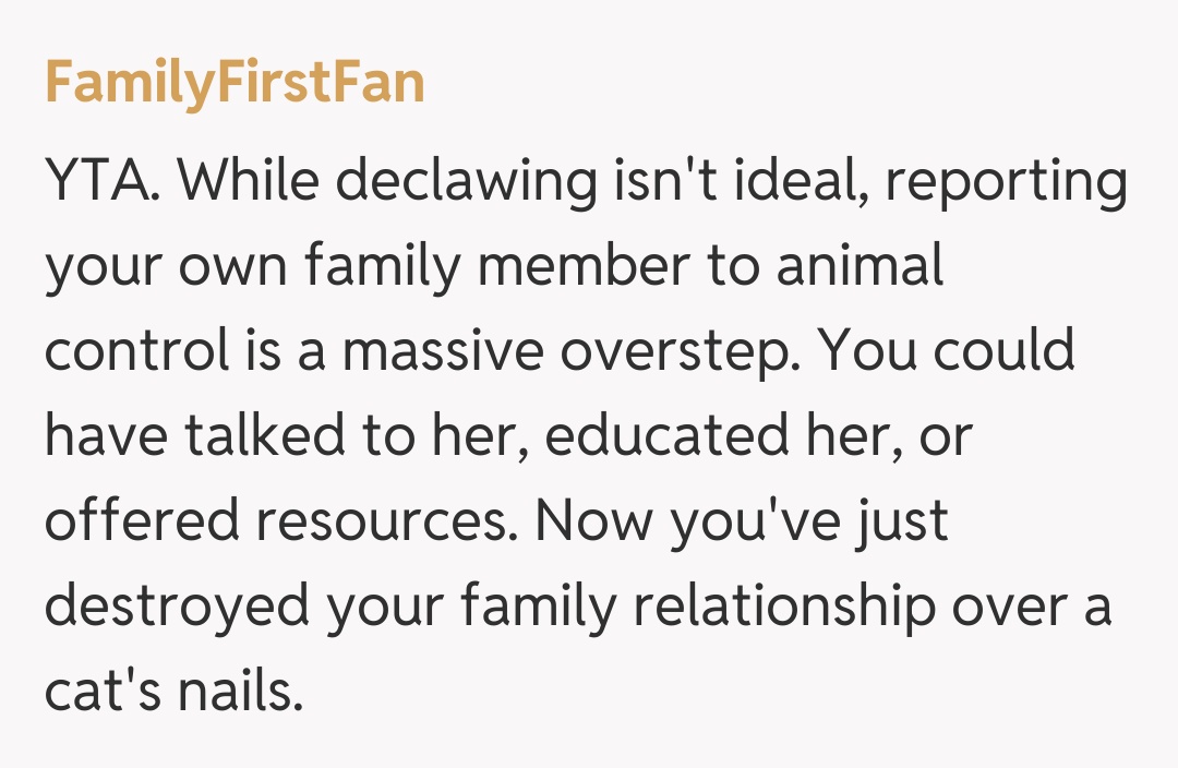 Comentariu de la FamilyFirstFan