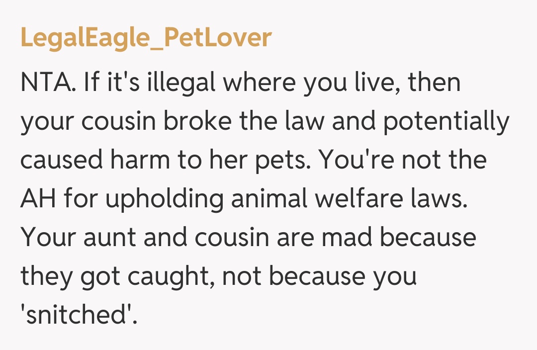 Comentariu de la LegalEagle_PetLover