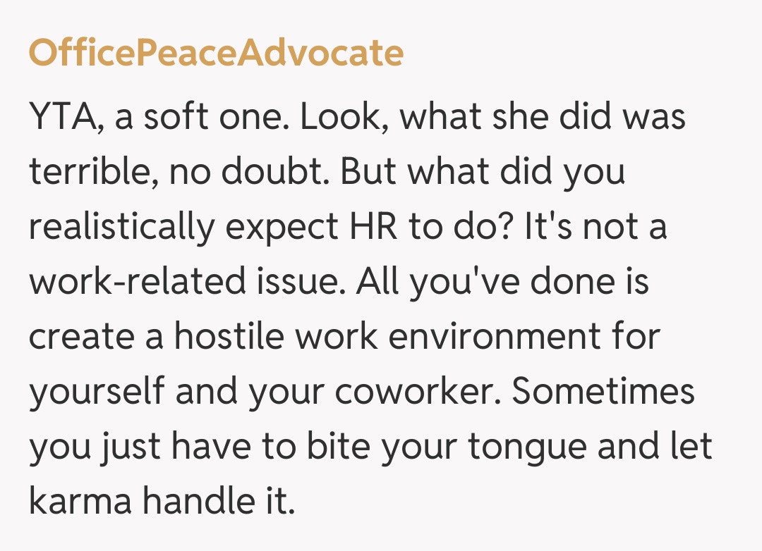 Comentariu de la OfficePeaceAdvocate