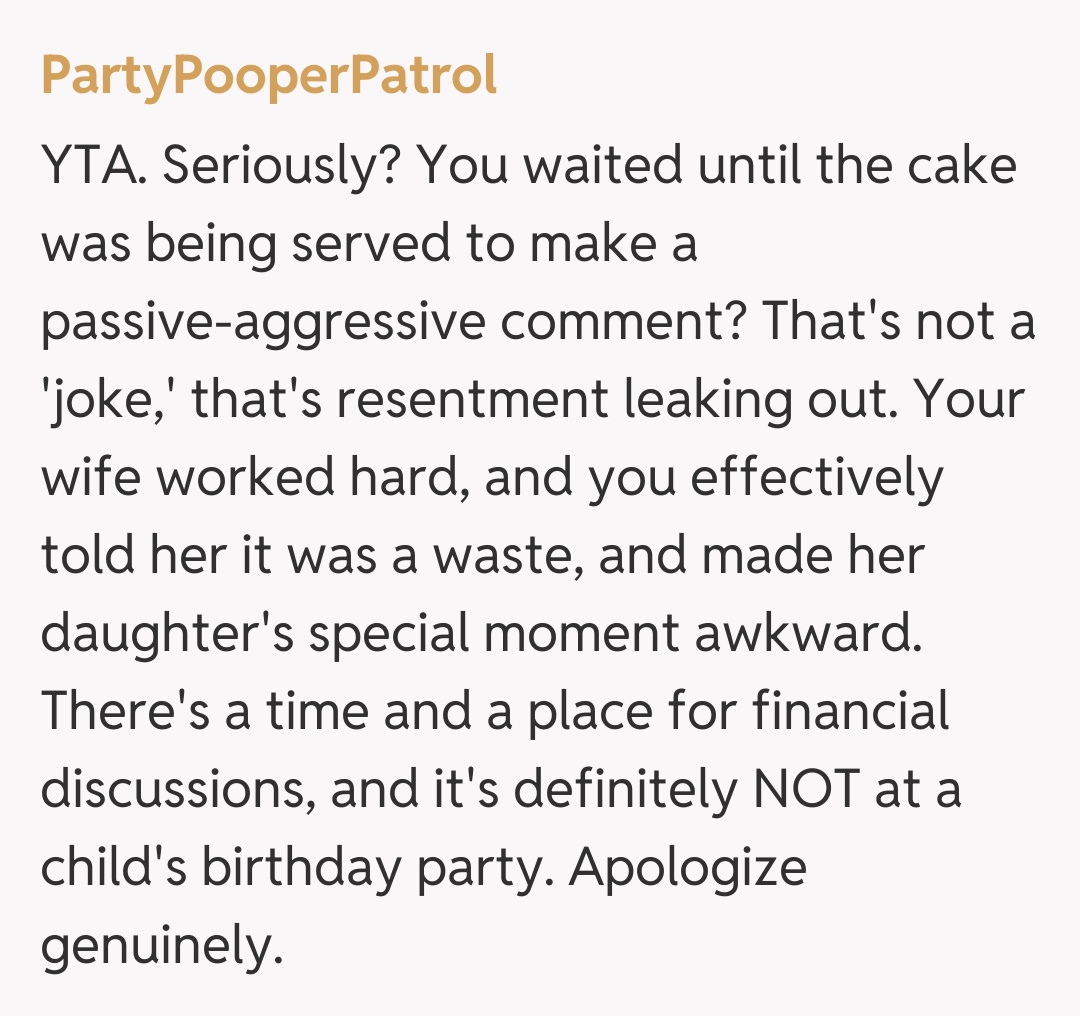 Comentariu de la PartyPooperPatrol