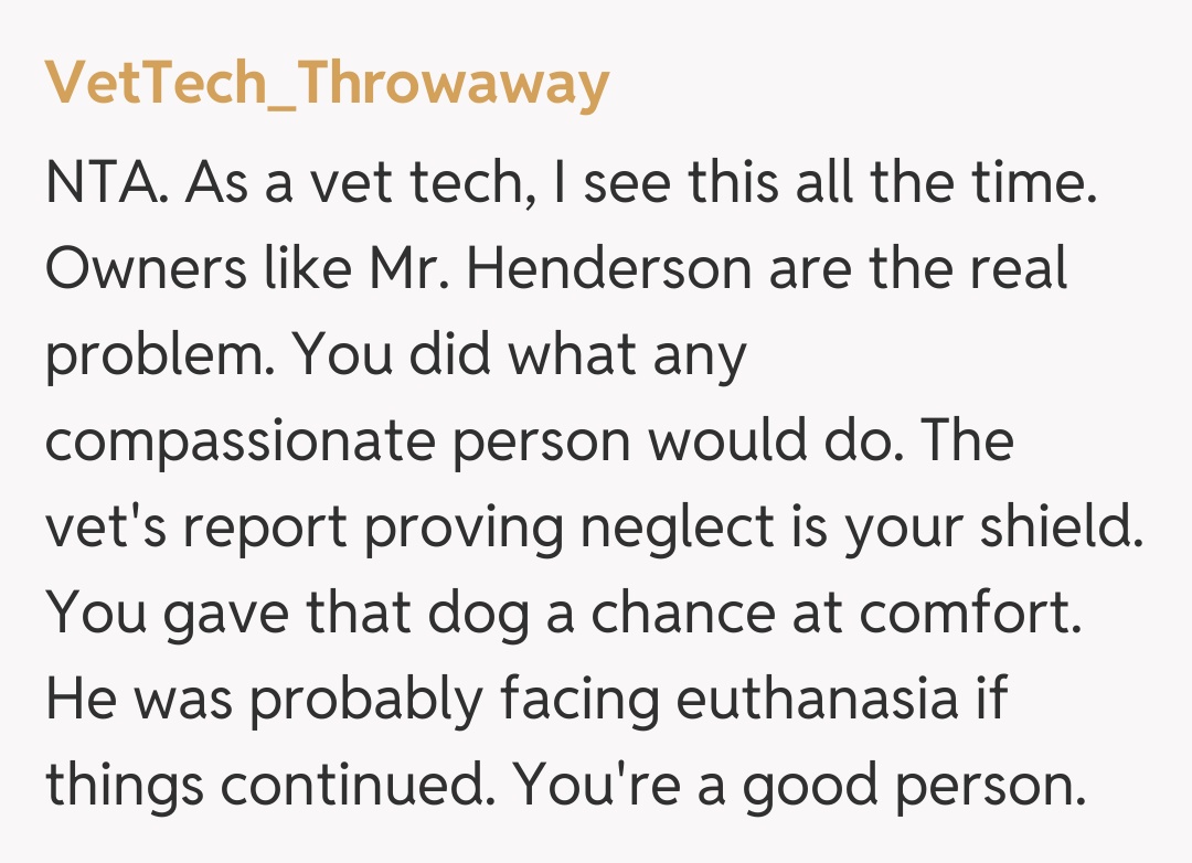 Comentariu de la VetTech_Throwaway