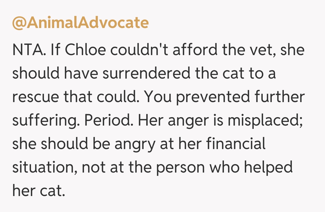 Comentariu de la @AnimalAdvocate