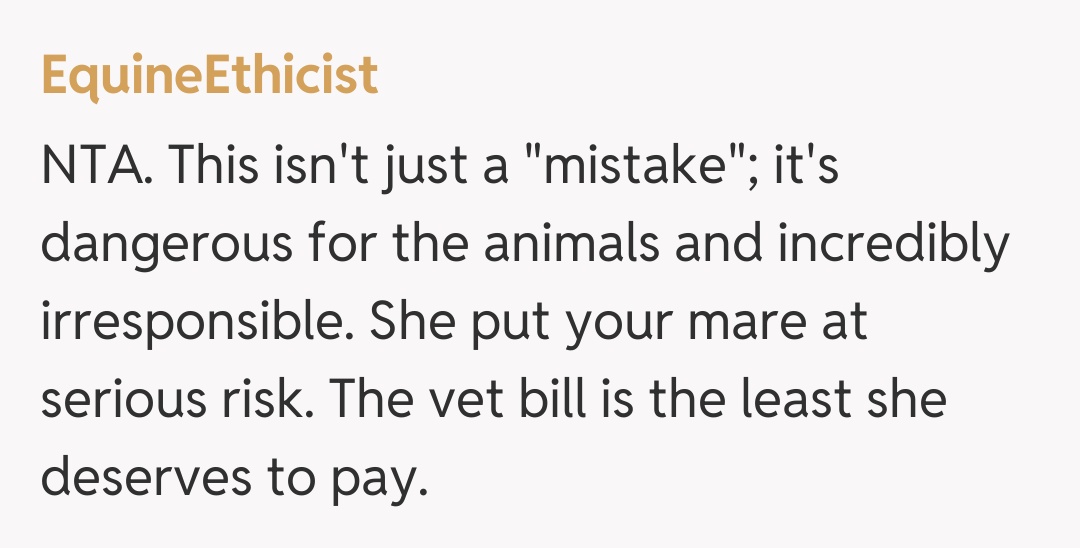 Comentariu de la EquineEthicist
