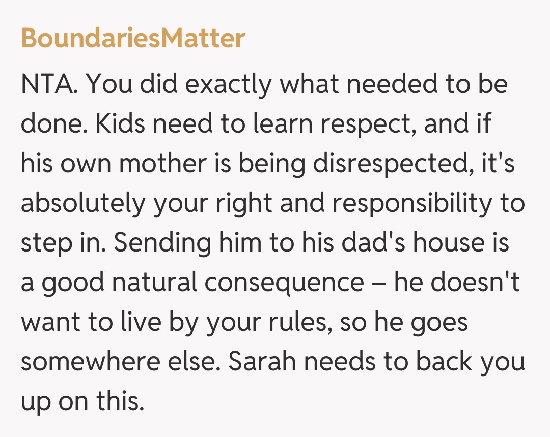 Comentariu de la BoundariesMatter