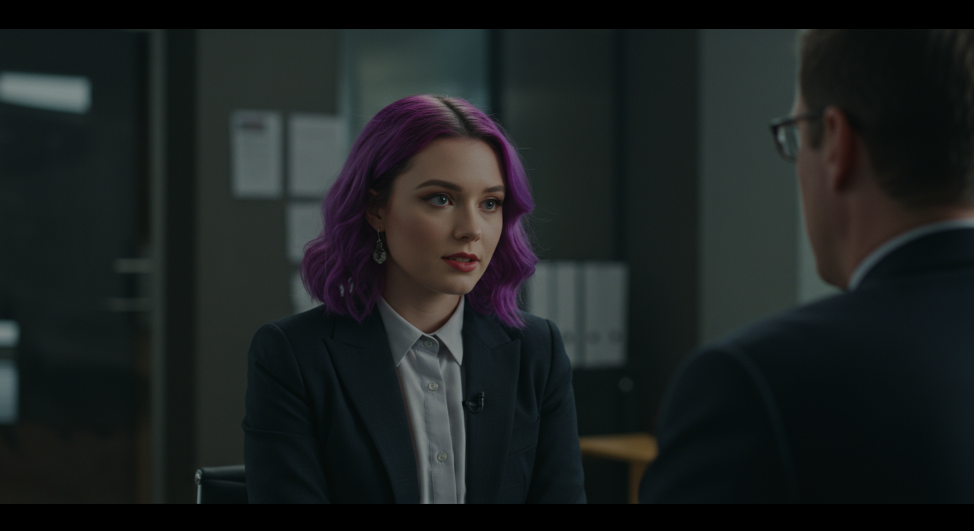 AITA for showing up to a job interview with purple hair that i've had since i was 20?