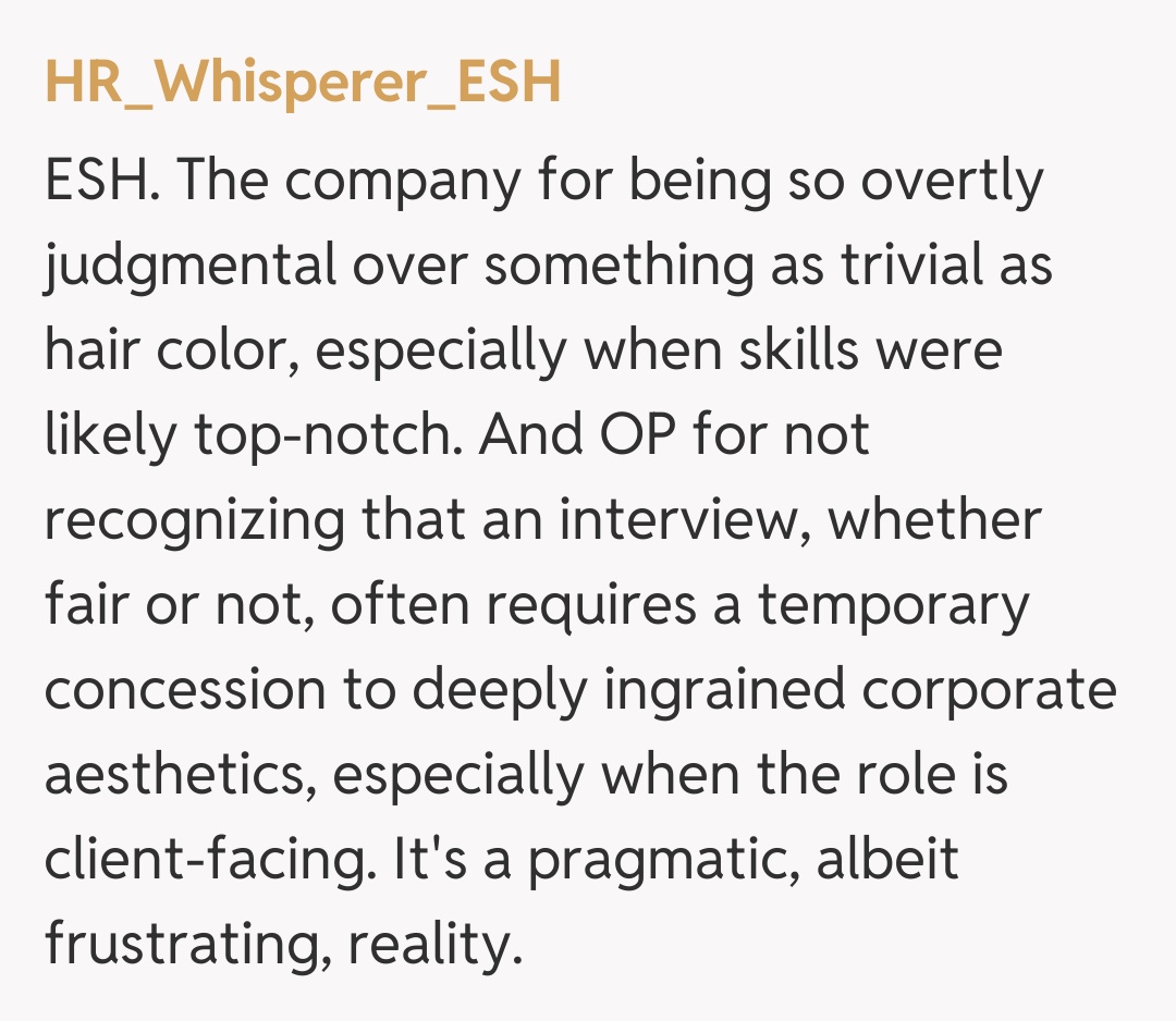 Comentariu de la HR_Whisperer_ESH