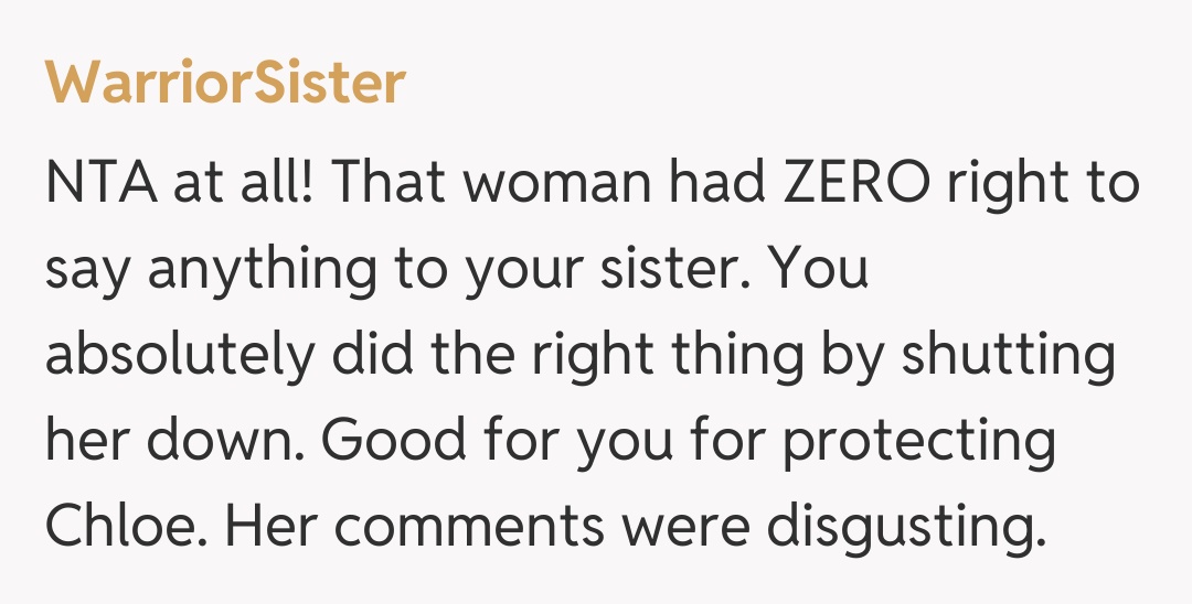 Comentariu de la WarriorSister