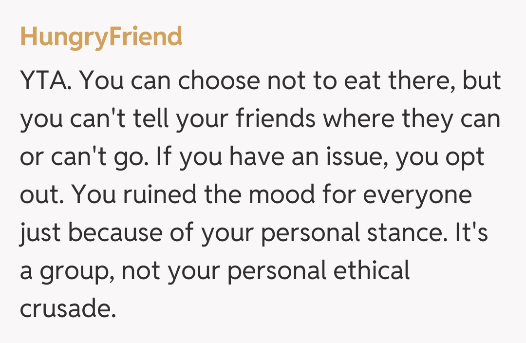 Comentariu de la HungryFriend