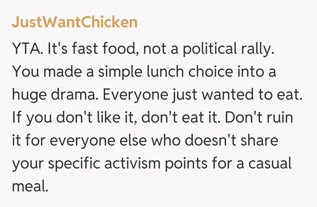 Comentariu de la JustWantChicken