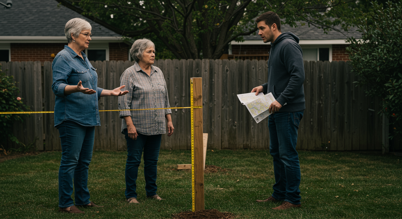 AITA for stopping my neighbors from building their fence on my property, even though they have nowhere else to build it?