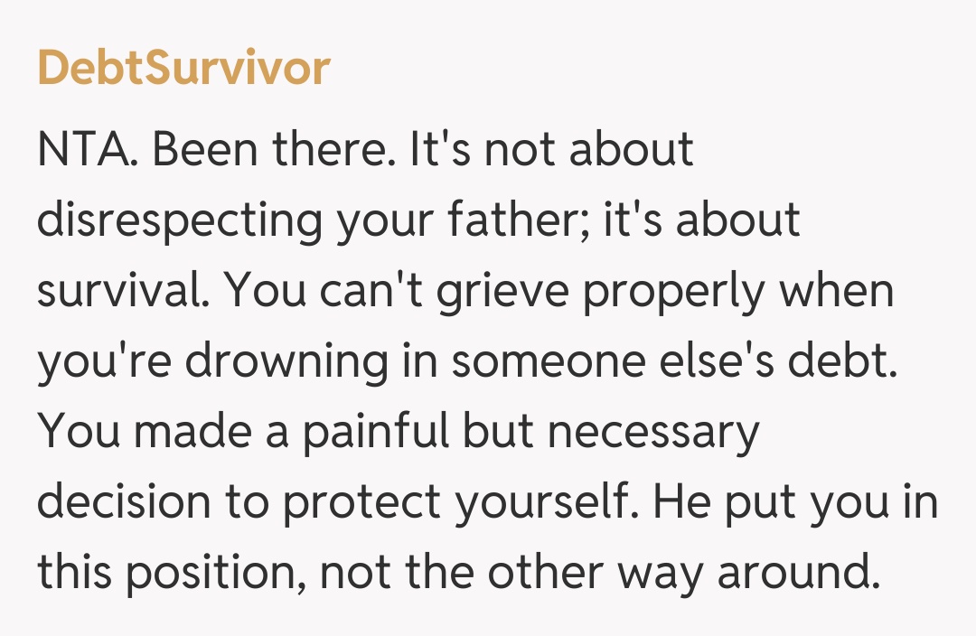 Comentariu de la DebtSurvivor