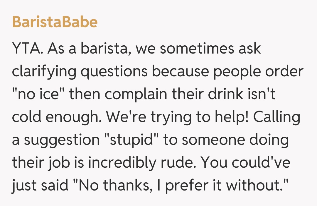 Comentariu de la BaristaBabe