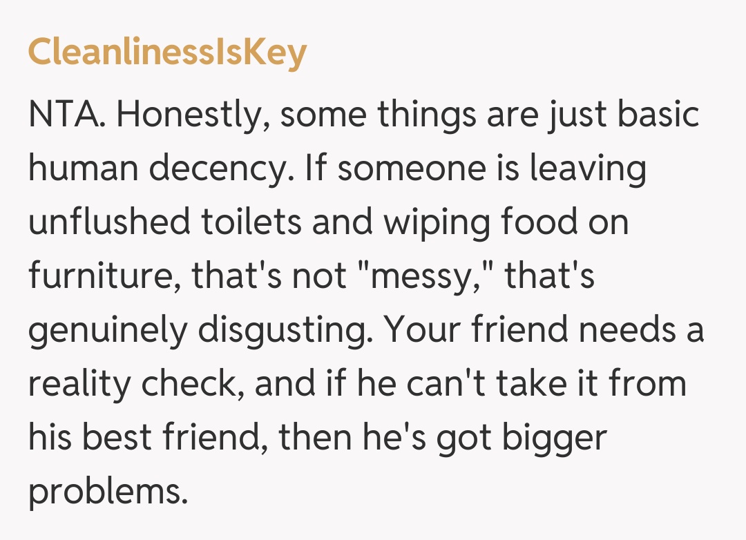 Comentariu de la CleanlinessIsKey