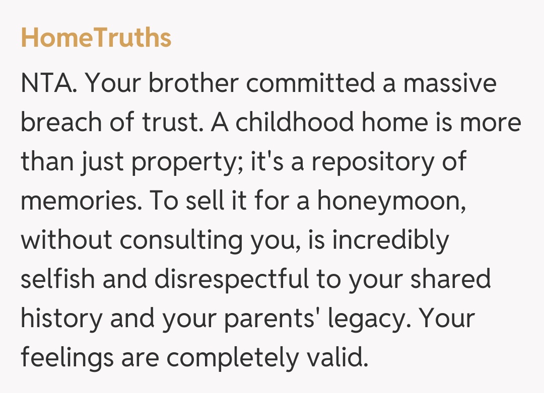 Comentariu de la HomeTruths