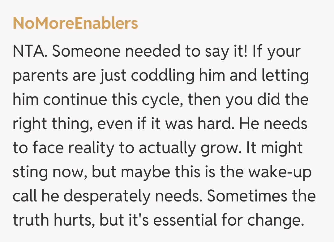 Comentariu de la NoMoreEnablers