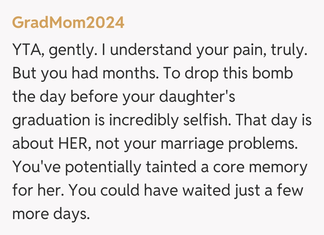 Comentariu de la GradMom2024