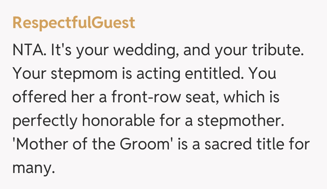 Comentariu de la RespectfulGuest