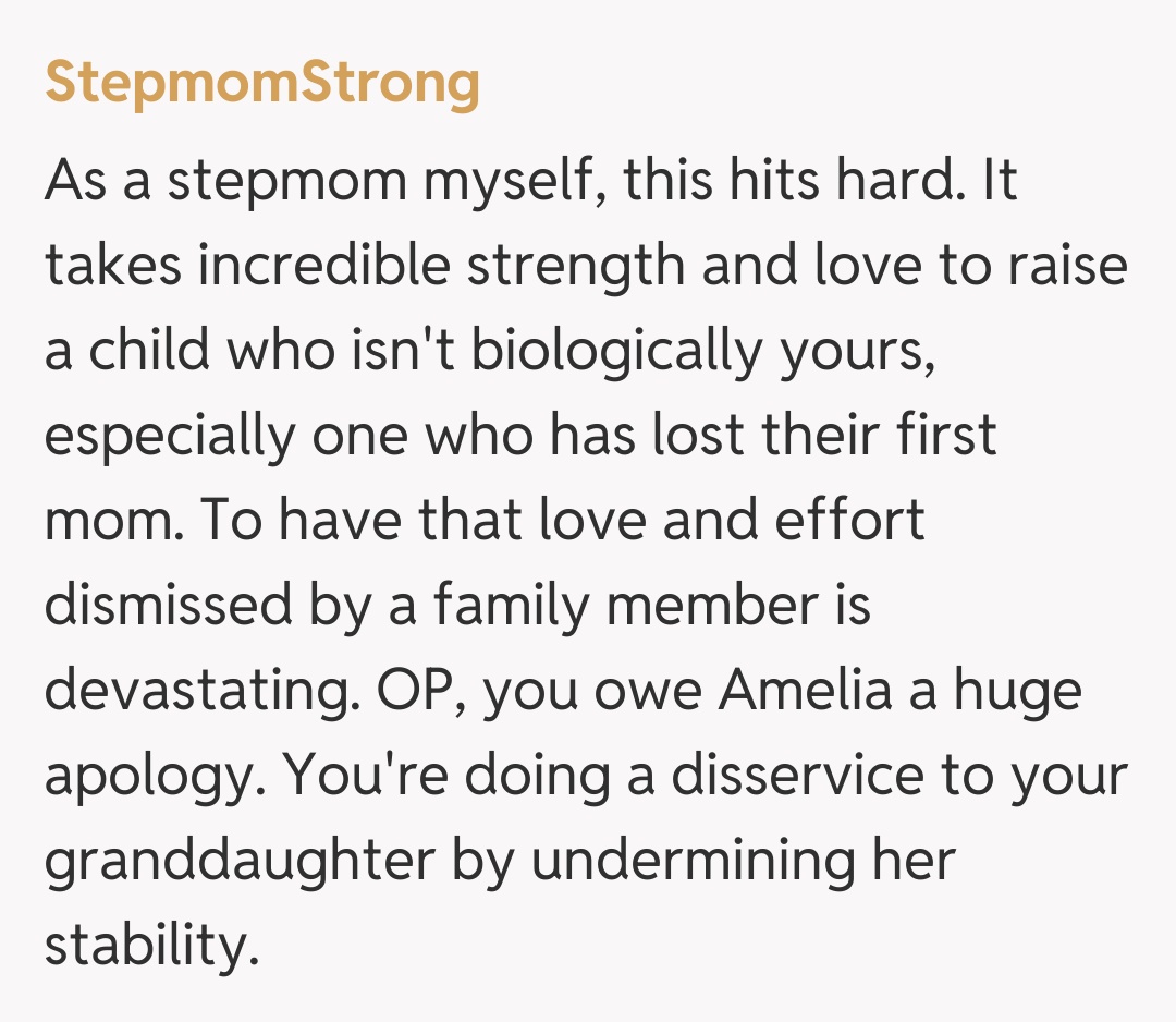 Comentariu de la StepmomStrong