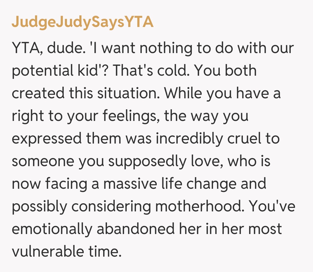 Comentariu de la JudgeJudySaysYTA