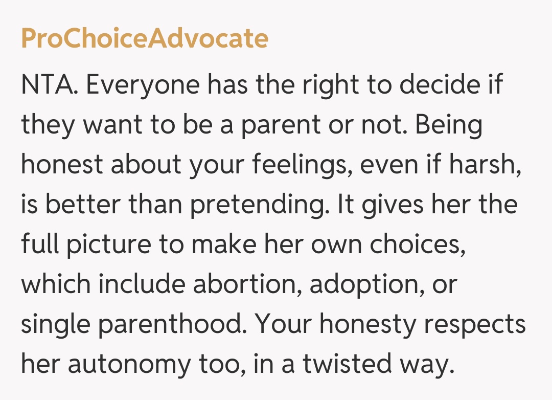 Comentariu de la ProChoiceAdvocate