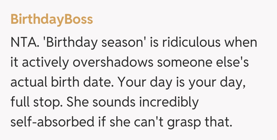 Comentariu de la BirthdayBoss