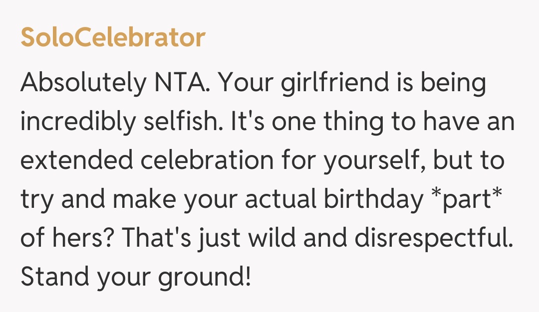 Comentariu de la SoloCelebrator