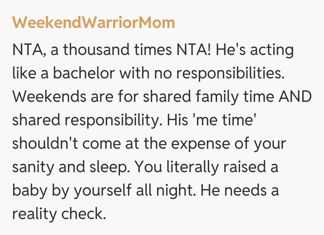 Comentariu de la WeekendWarriorMom