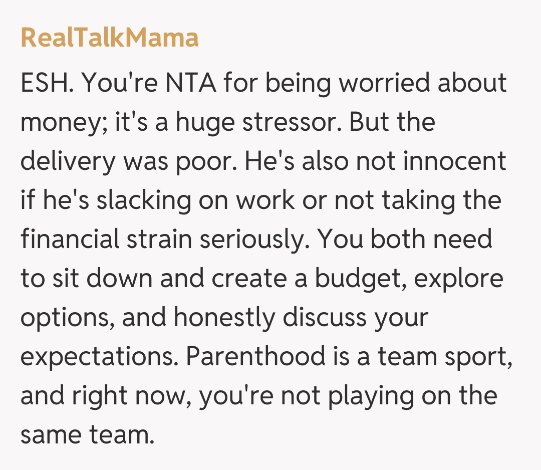 Comentariu de la RealTalkMama