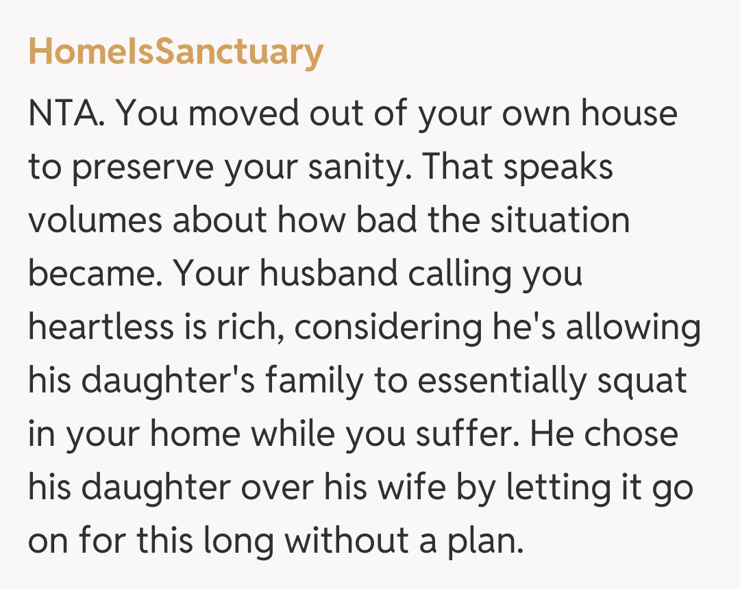 Comentariu de la HomeIsSanctuary