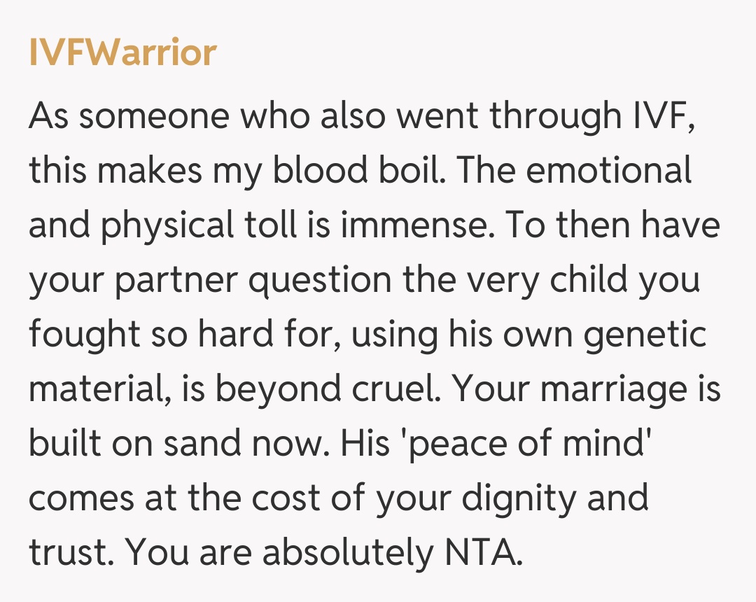 Comentariu de la IVFWarrior