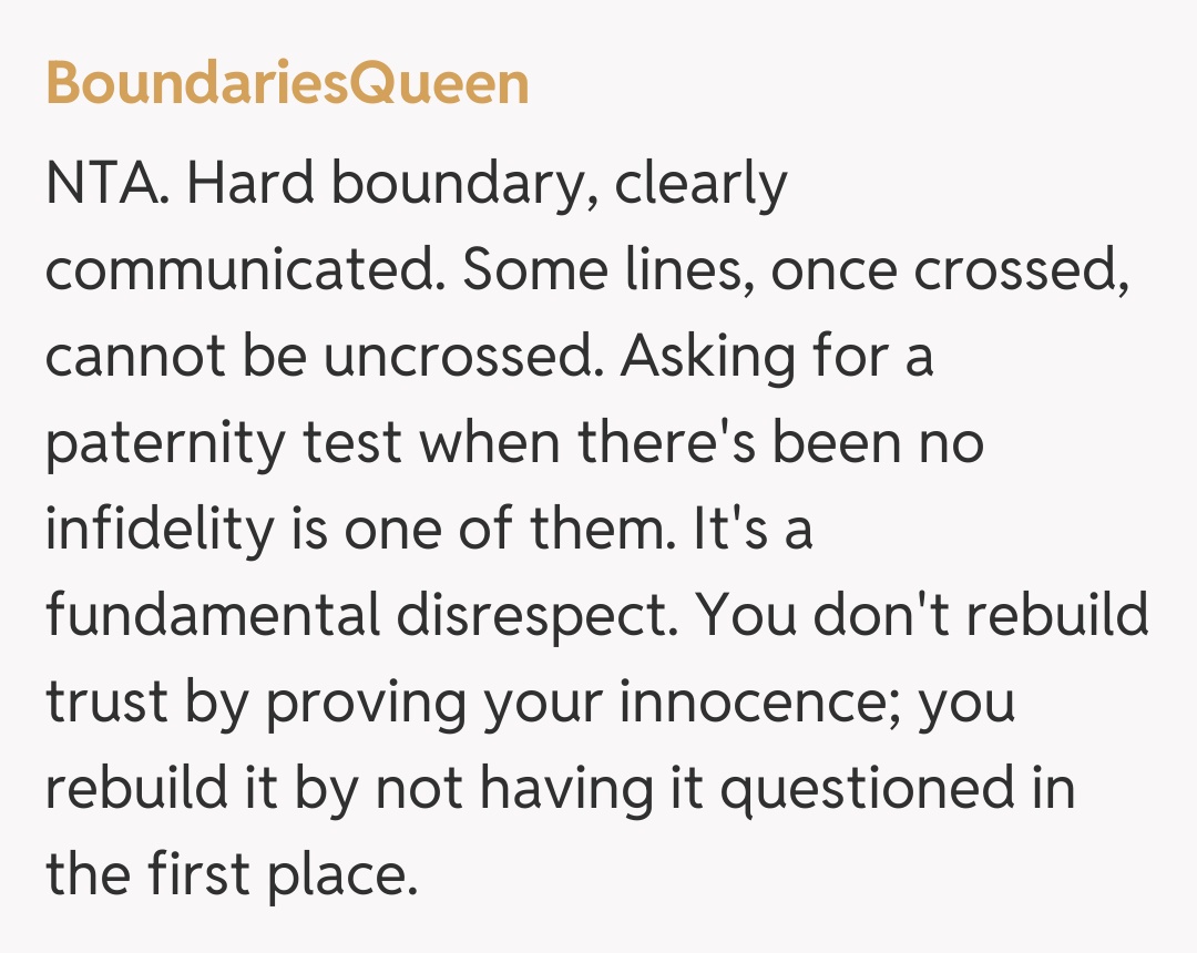 Comentariu de la BoundariesQueen