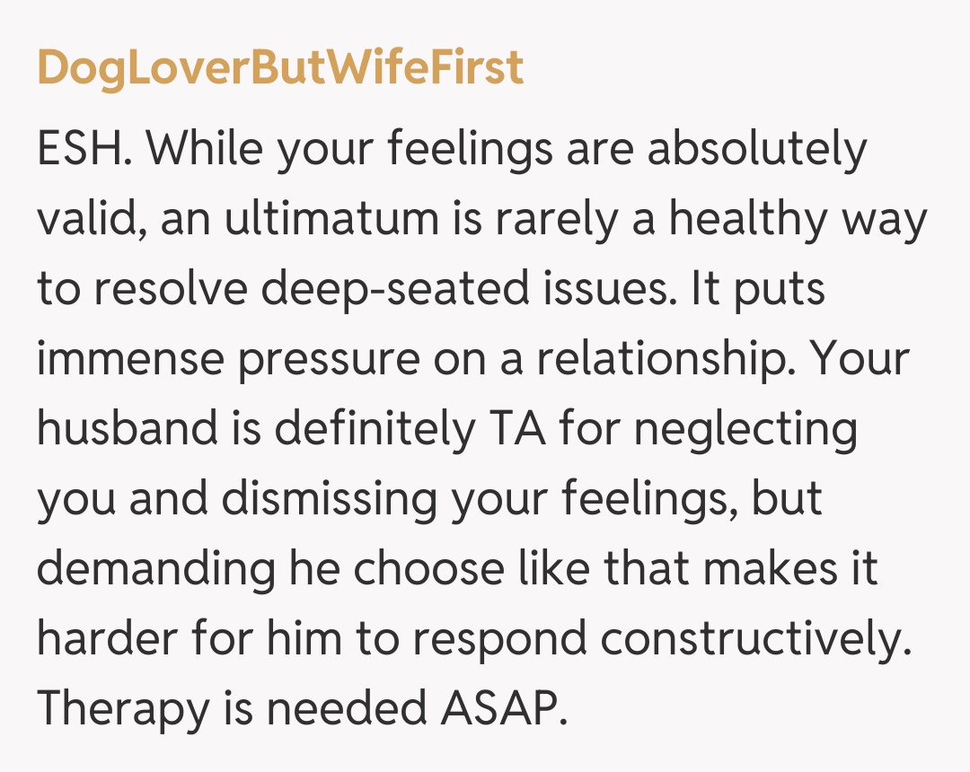 Comentariu de la DogLoverButWifeFirst