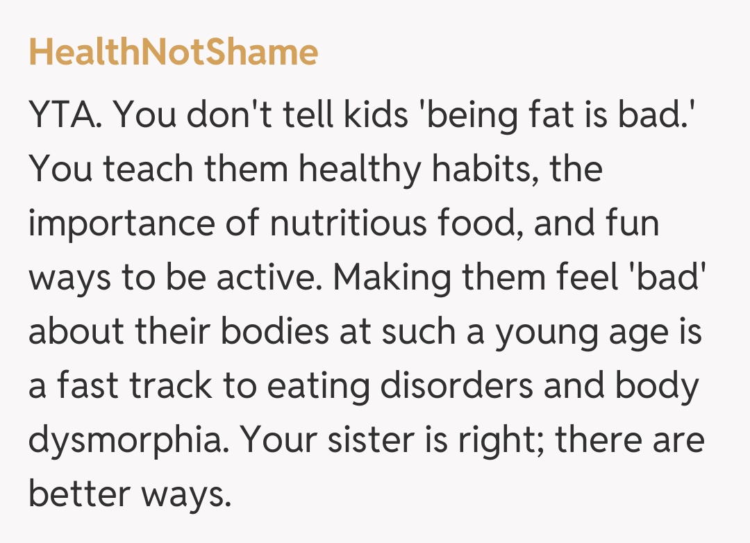 Comentariu de la HealthNotShame