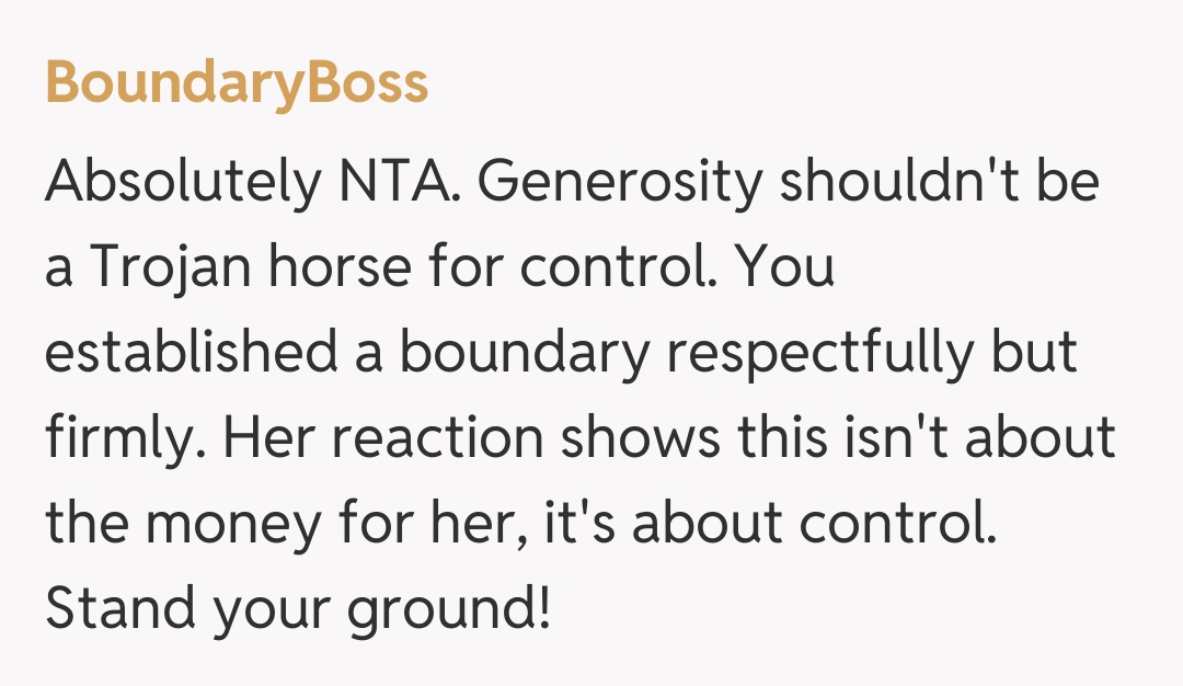Comentariu de la BoundaryBoss