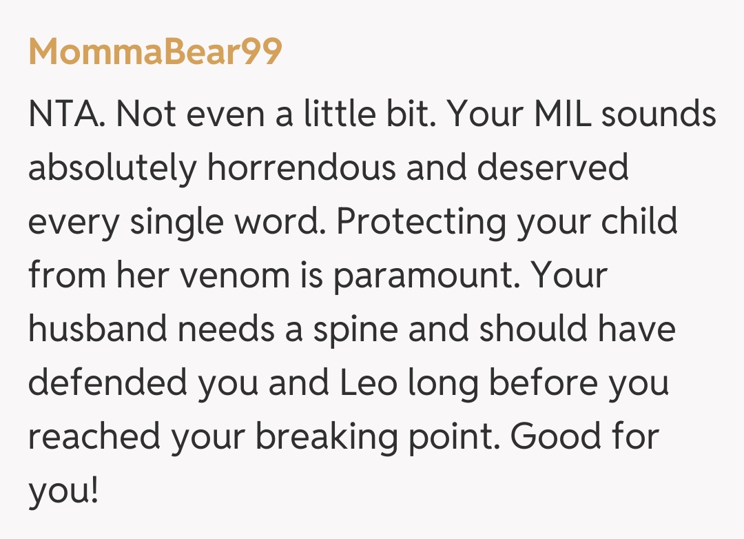 Comentariu de la MommaBear99