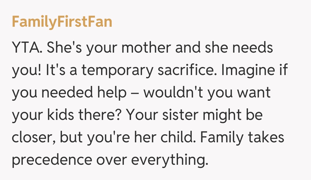 Comentariu de la FamilyFirstFan