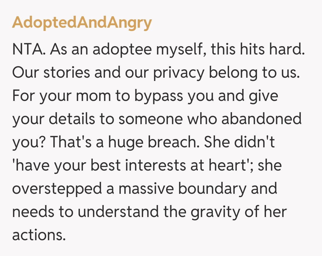 Comentariu de la AdoptedAndAngry