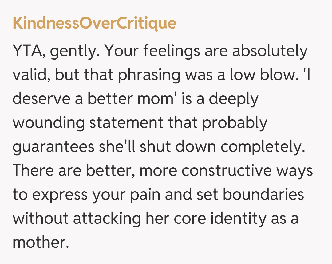 Comentariu de la KindnessOverCritique