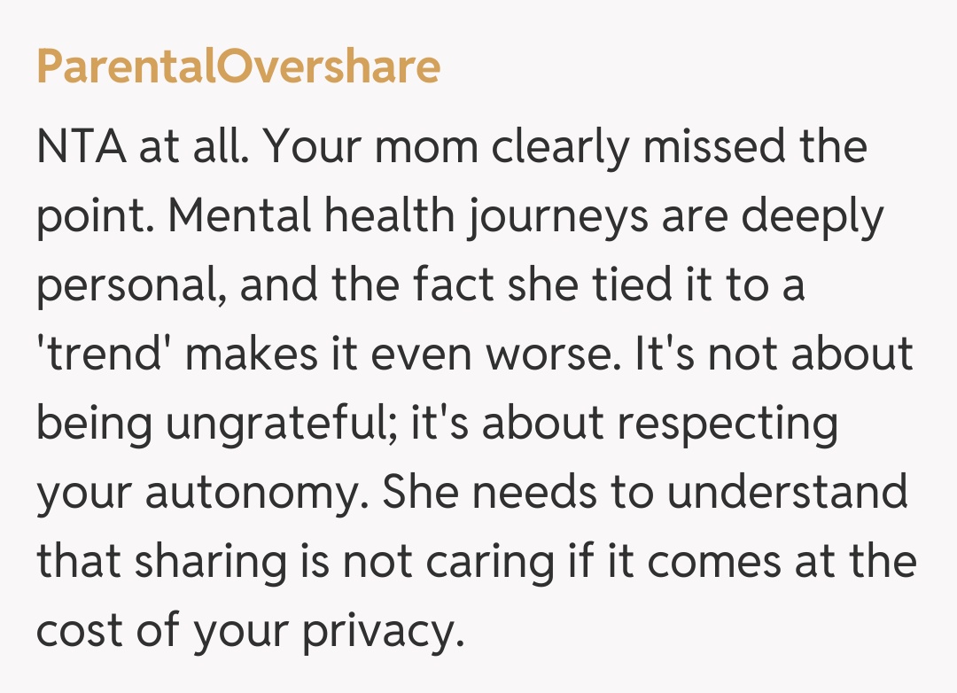 Comentariu de la ParentalOvershare