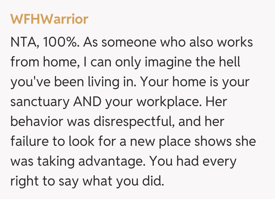 Comentariu de la WFHWarrior