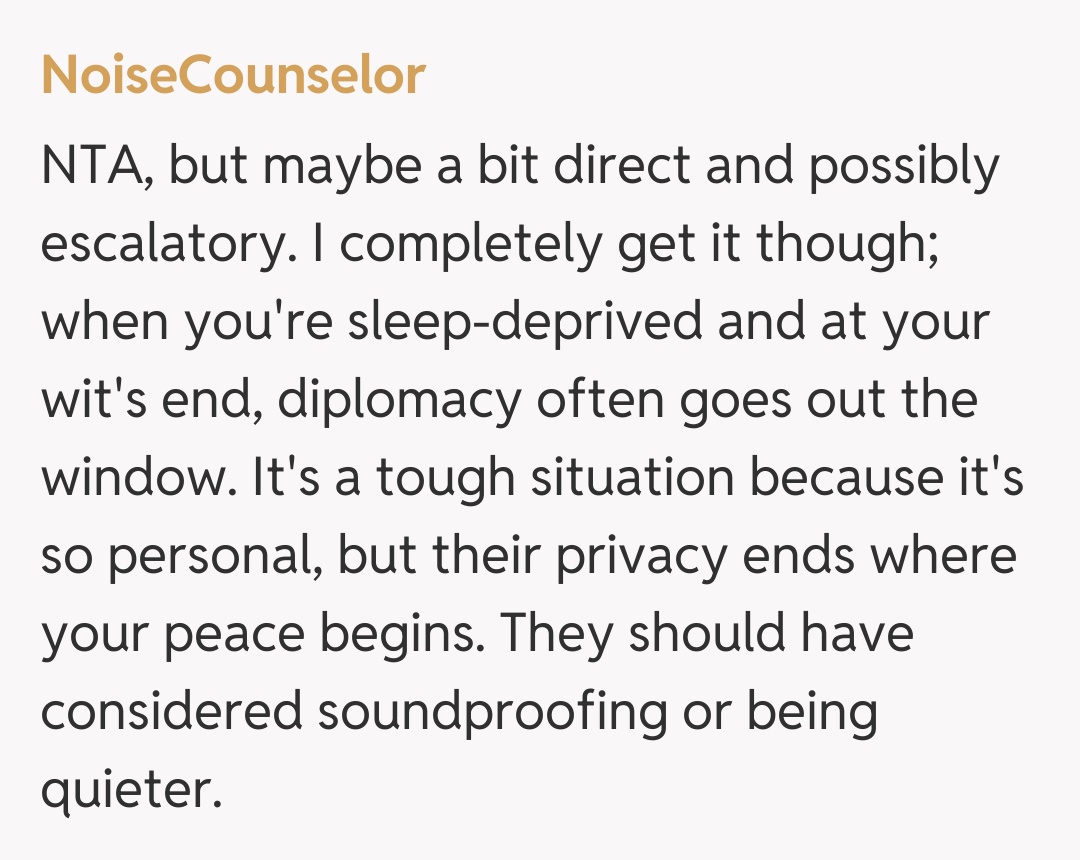 Comentariu de la NoiseCounselor