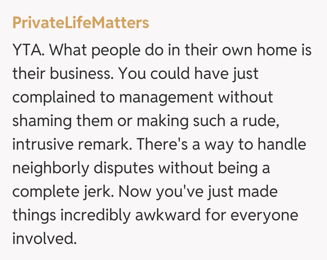 Comentariu de la PrivateLifeMatters