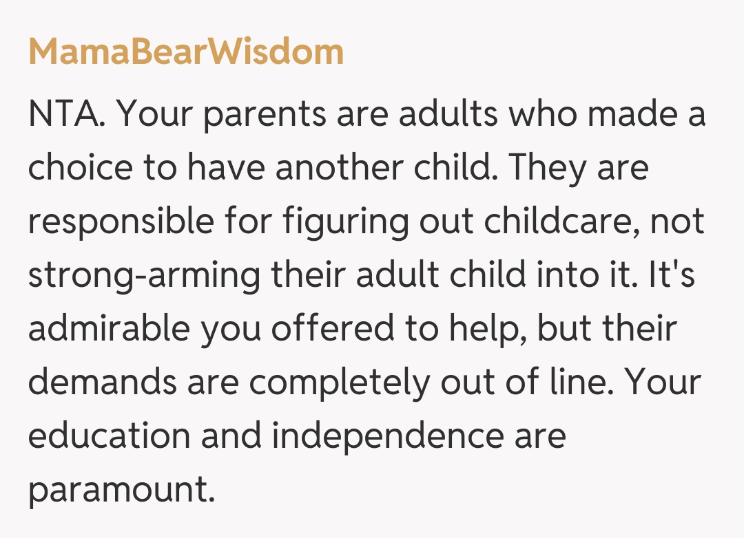 Comentariu de la MamaBearWisdom