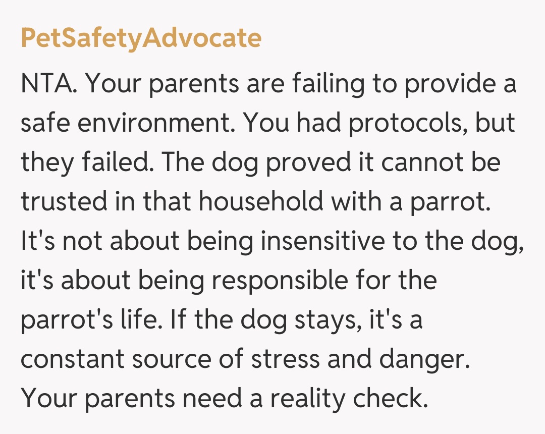 Comentariu de la PetSafetyAdvocate