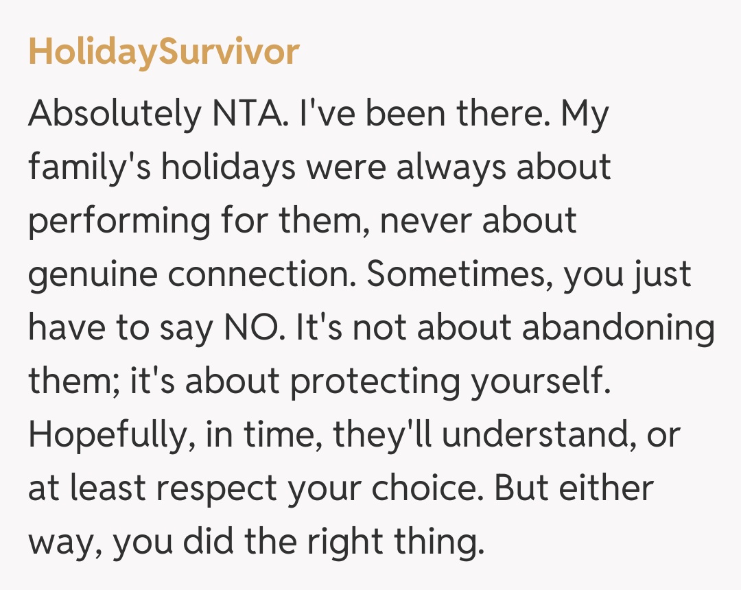 Comentariu de la HolidaySurvivor