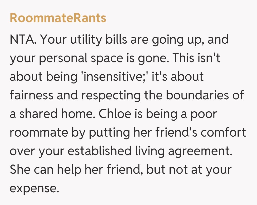 Comentariu de la RoommateRants